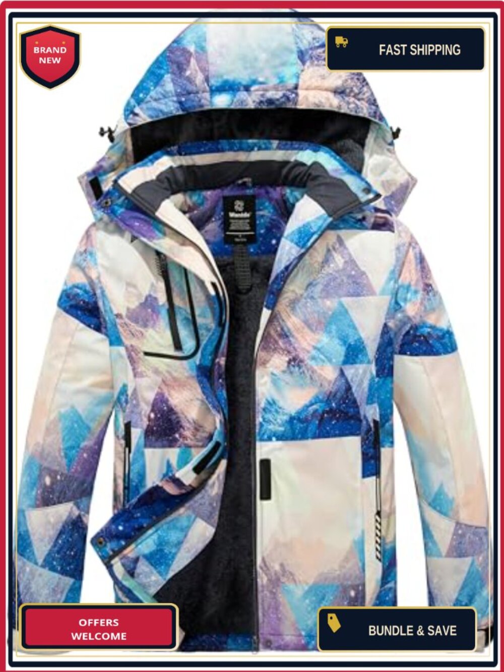 Women's Waterproof Insulated Ski Jacket Hardshell Winter Coat